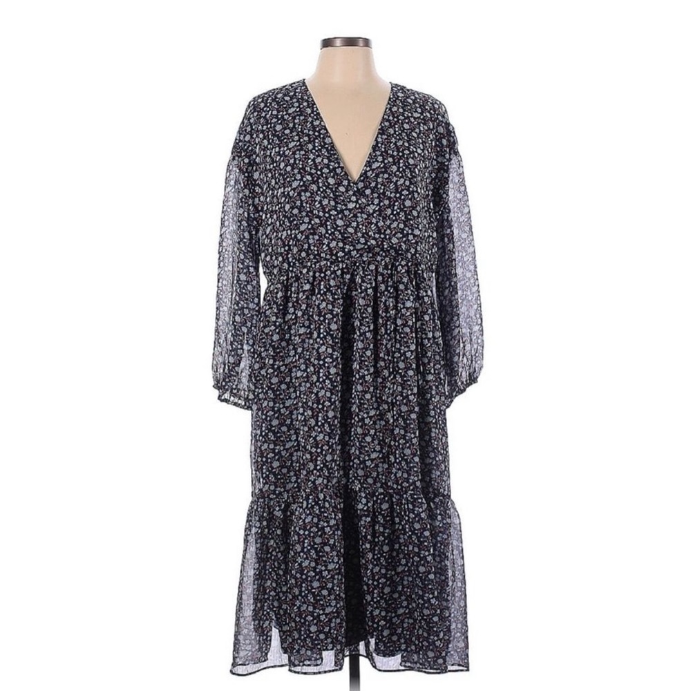 Women'sl Madewell Ditsy Floral Tie Midi Waist Dress Size S in Harvest Vine